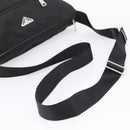 PRADA Shoulder Bag Nylon Black Silver Auth am12283V-7