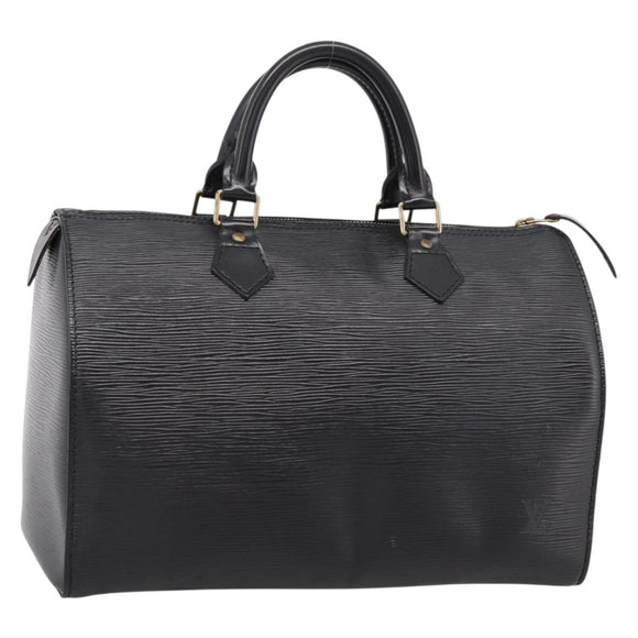 LOUIS VUITTON Epi Speedy 35 Hand Bag Noir Black M42992 LV Auth am12284V