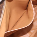 CELINE Macadam Canvas Tote Bag PVC Leather Brown Gold Auth am12286V-22