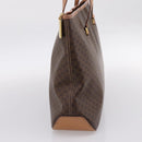 CELINE Macadam Canvas Tote Bag PVC Leather Brown Gold Auth am12286V-4