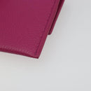 Salvatore Ferragamo Card Case Leather Pink Gold Tone Auth am12289M-15