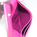 Salvatore Ferragamo Card Case Leather Pink Gold Tone Auth am12289M-9