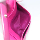 Salvatore Ferragamo Card Case Leather Pink Gold Tone Auth am12289M-10