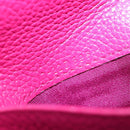 Salvatore Ferragamo Card Case Leather Pink Gold Tone Auth am12289M-11