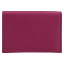 Salvatore Ferragamo Card Case Leather Pink Gold Tone Auth am12289M-2