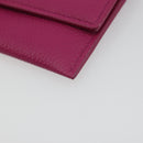 Salvatore Ferragamo Card Case Leather Pink Gold Tone Auth am12289M-7