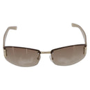 GUCCI Rimless Sunglasses Plastic Brown Gold Tone Auth am12290V-2