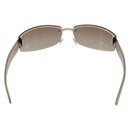 GUCCI Rimless Sunglasses Plastic Brown Gold Tone Auth am12290V-3