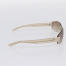 GUCCI Rimless Sunglasses Plastic Brown Gold Tone Auth am12290V-4