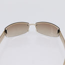GUCCI Rimless Sunglasses Plastic Brown Gold Tone Auth am12290V-8