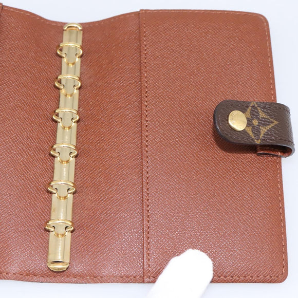 LOUIS VUITTON Monogram Agenda PM Day Planner Cover R20005 LV Auth am12293V