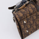 Christian Dior Trotter Romantic Hand Bag PVC Brown Silver Auth am12294SAM-11