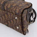 Christian Dior Trotter Romantic Hand Bag PVC Brown Silver Auth am12294SAM-12