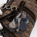 Christian Dior Trotter Romantic Hand Bag PVC Brown Silver Auth am12294SAM-15