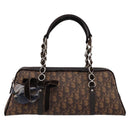 Christian Dior Trotter Romantic Hand Bag PVC Brown Silver Auth am12294SAM-2