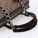 Christian Dior Trotter Romantic Hand Bag PVC Brown Silver Auth am12294SAM-7