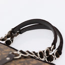 Christian Dior Trotter Romantic Hand Bag PVC Brown Silver Auth am12294SAM-8