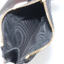 PRADA Card Coin Purse Saffiano Black Gold Tone Auth am12296M-10