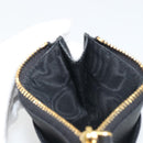 PRADA Card Coin Purse Saffiano Black Gold Tone Auth am12296M-18