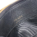 PRADA Card Coin Purse Saffiano Black Gold Tone Auth am12296M-19
