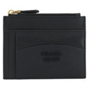 PRADA Card Coin Purse Saffiano Black Gold Tone Auth am12296M-13