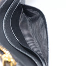 PRADA Card Coin Purse Saffiano Black Gold Tone Auth am12296M-24