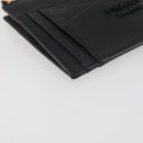 PRADA Card Coin Purse Saffiano Black Gold Tone Auth am12296M-14