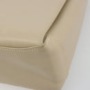 GUCCI Old Turn Lock Shoulder Bag Leather Beige Gold Tone Auth am12298A-10