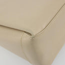 GUCCI Old Turn Lock Shoulder Bag Leather Beige Gold Tone Auth am12298A-11