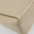 GUCCI Old Turn Lock Shoulder Bag Leather Beige Gold Tone Auth am12298A-13