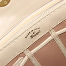 GUCCI Old Turn Lock Shoulder Bag Leather Beige Gold Tone Auth am12298A-15