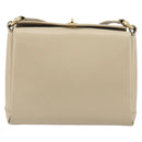 GUCCI Old Turn Lock Shoulder Bag Leather Beige Gold Tone Auth am12298A-2