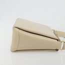 GUCCI Old Turn Lock Shoulder Bag Leather Beige Gold Tone Auth am12298A-4