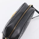 GUCCI GG Marmont Chain Shoulder Bag Leather Black Gold Tone 447632 Auth am12299V-6