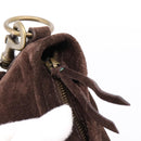 Miu Miu Shoulder Bag Suede Brown Gold Tone Auth am12303V-10