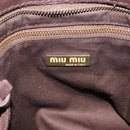 Miu Miu Shoulder Bag Suede Brown Gold Tone Auth am12303V-18