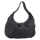 PRADA Shoulder Bag Leather 2way Black Silver 1BC133 Auth am12304SAM-1
