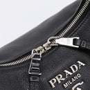 PRADA Shoulder Bag Leather 2way Black Silver 1BC133 Auth am12304SAM-17