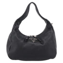 PRADA Shoulder Bag Leather 2way Black Silver 1BC133 Auth am12304SAM-2