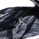 PRADA Shoulder Bag Leather 2way Black Silver 1BC133 Auth am12304SAM-22