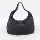PRADA Shoulder Bag Leather 2way Black Silver 1BC133 Auth am12304SAM-26