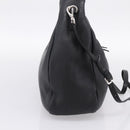 PRADA Shoulder Bag Leather 2way Black Silver 1BC133 Auth am12304SAM-4