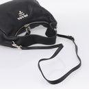 PRADA Shoulder Bag Leather 2way Black Silver 1BC133 Auth am12304SAM-9