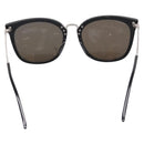 GUCCI Interlocking G Web Sherry Line Sunglasses Metal Black Silver Auth am12309M-2