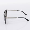 GUCCI Interlocking G Web Sherry Line Sunglasses Metal Black Silver Auth am12309M-5