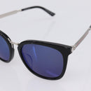 GUCCI Interlocking G Web Sherry Line Sunglasses Metal Black Silver Auth am12309M-8