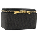 SAINT LAURENT Jewelry Case Accessory Case Canvas Brown Gold 344043 Auth am12314M-1