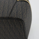SAINT LAURENT Jewelry Case Accessory Case Canvas Brown Gold 344043 Auth am12314M-15