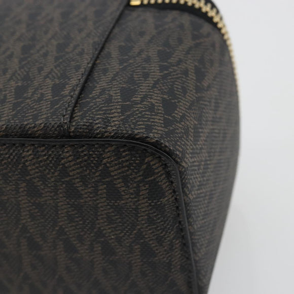 SAINT LAURENT Jewelry Case Accessory Case Canvas Brown Gold 344043 Auth am12314M