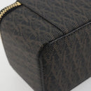 SAINT LAURENT Jewelry Case Accessory Case Canvas Brown Gold 344043 Auth am12314M-16